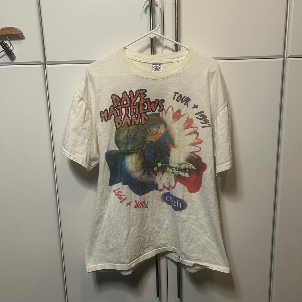 Vintage Dave Matthews Band 1997 Crash Tour T-Shirt Delta Pro Weight XL White